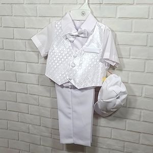 NWT 4 piece white Infant Boys Christianing or Wedding Outfit